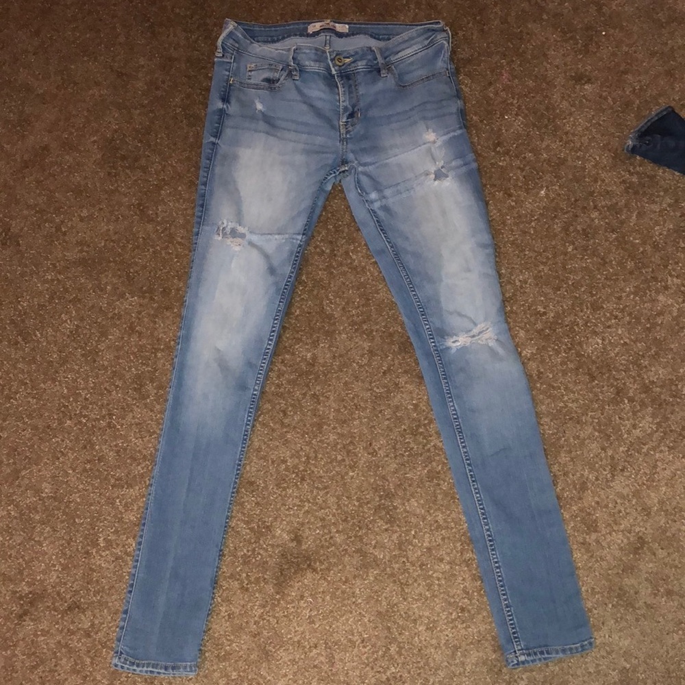 Hollister ripped low rise jeans